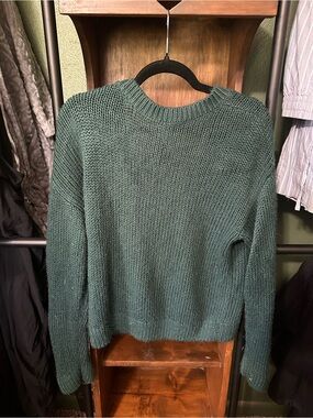 PINK Victoria's Secret Men's Crewneck Sweater in Dark Green